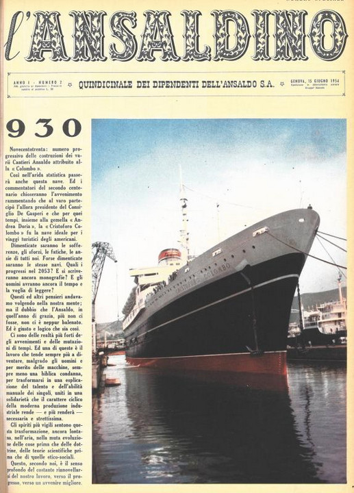 L&#039;Ansaldino, n. 2, 1954